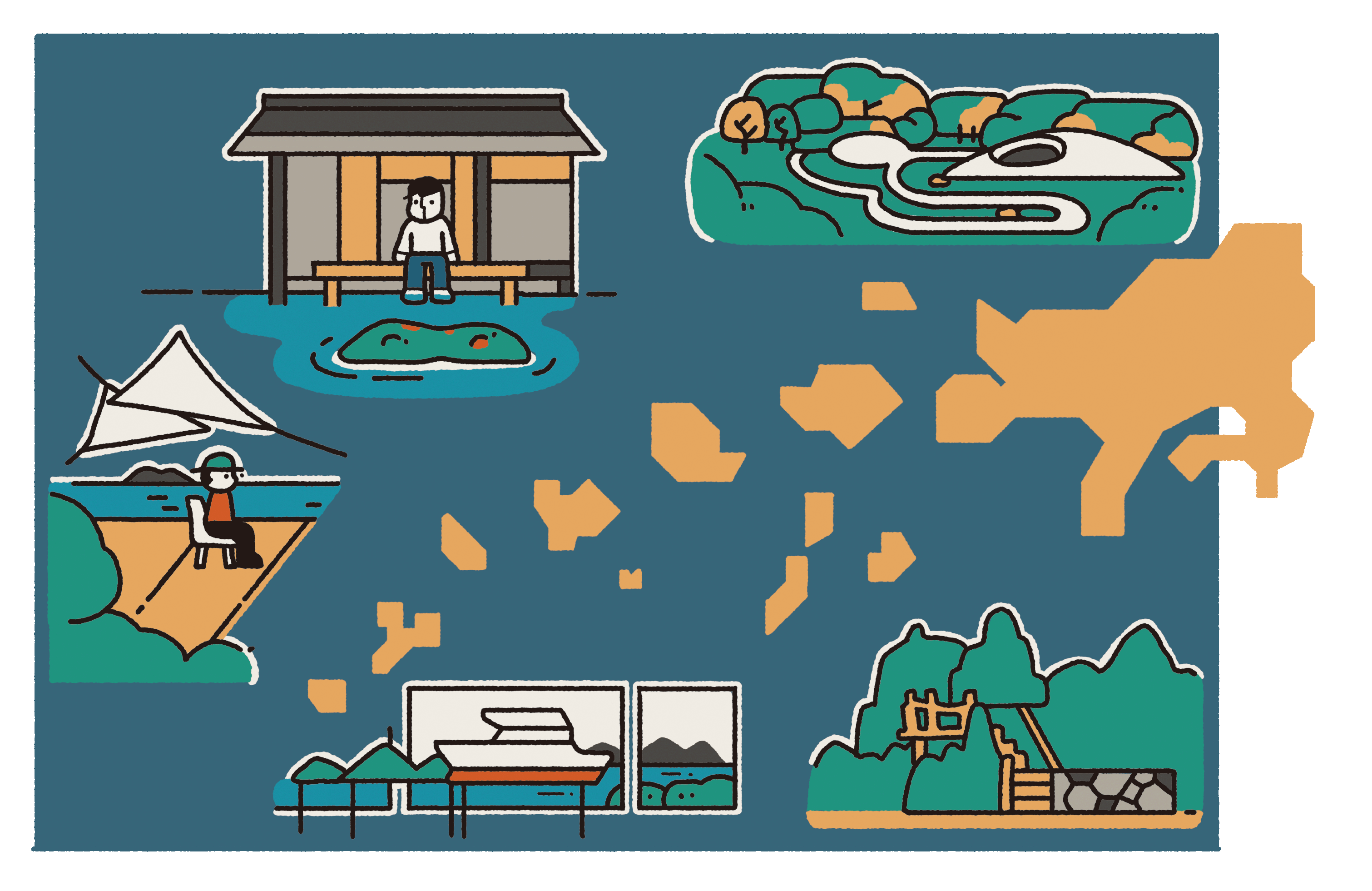 遍及一座山海和島嶼的探險
