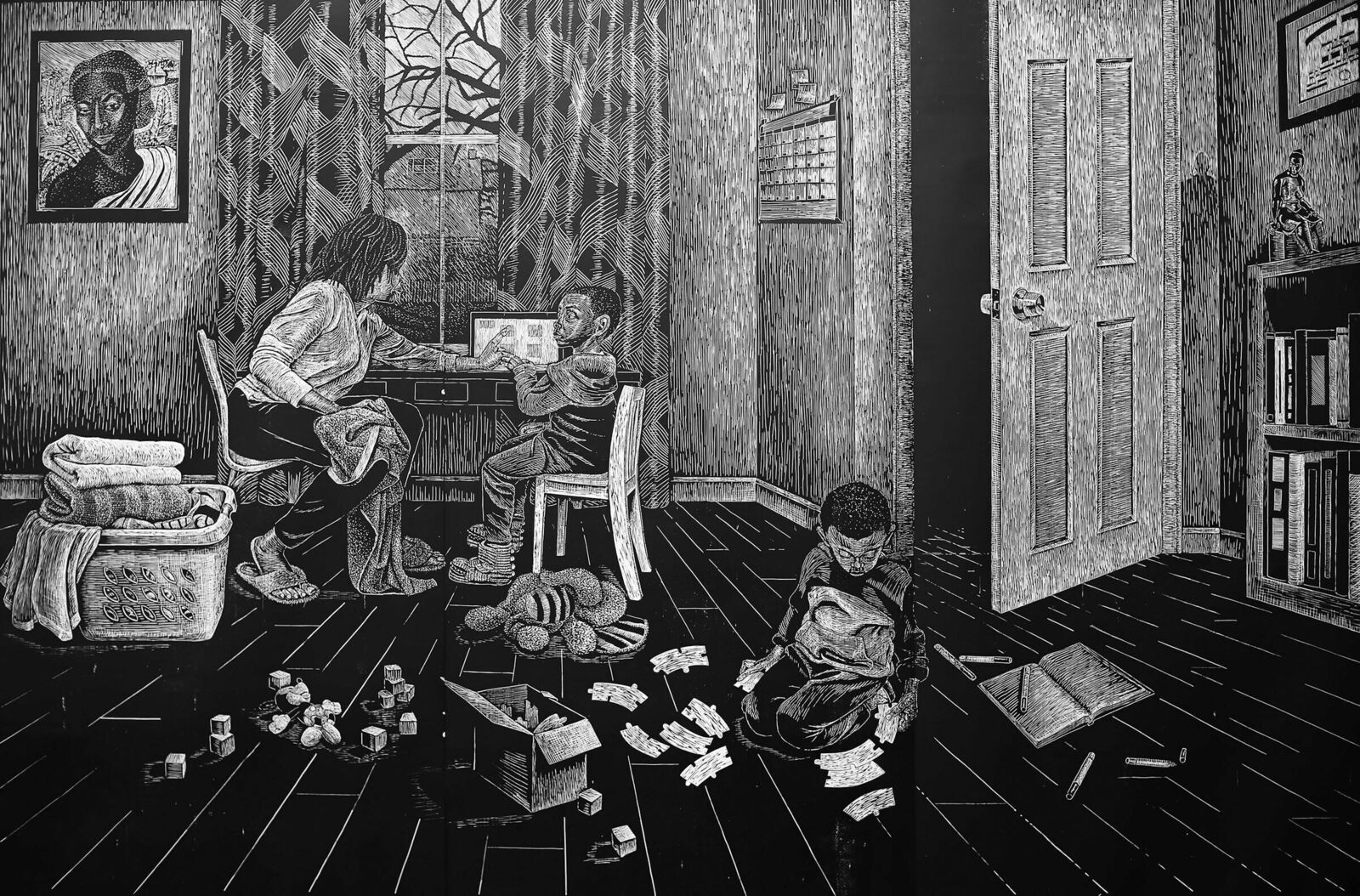 版畫藝術家LaToya Hobbs的多重生命風景