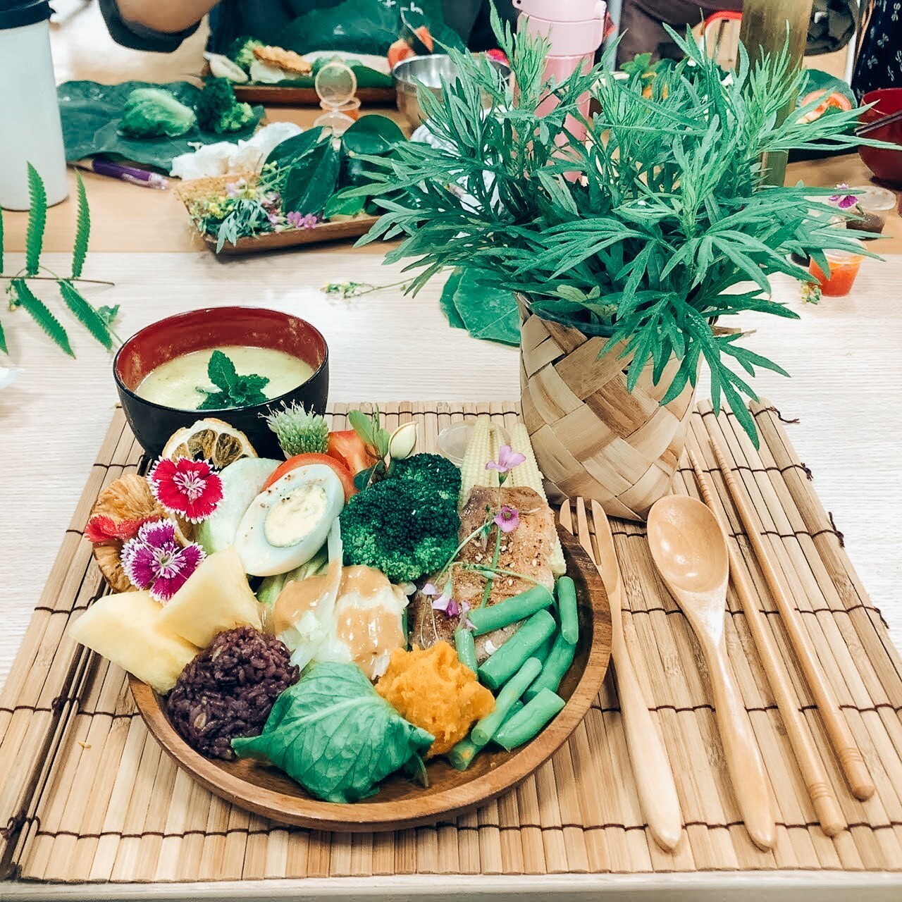 無塑飲食工作坊練習食物擺盤成品